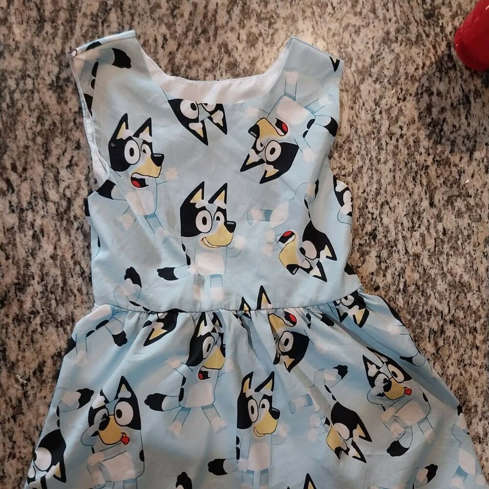 Bluey girls open back dress size 4-5
